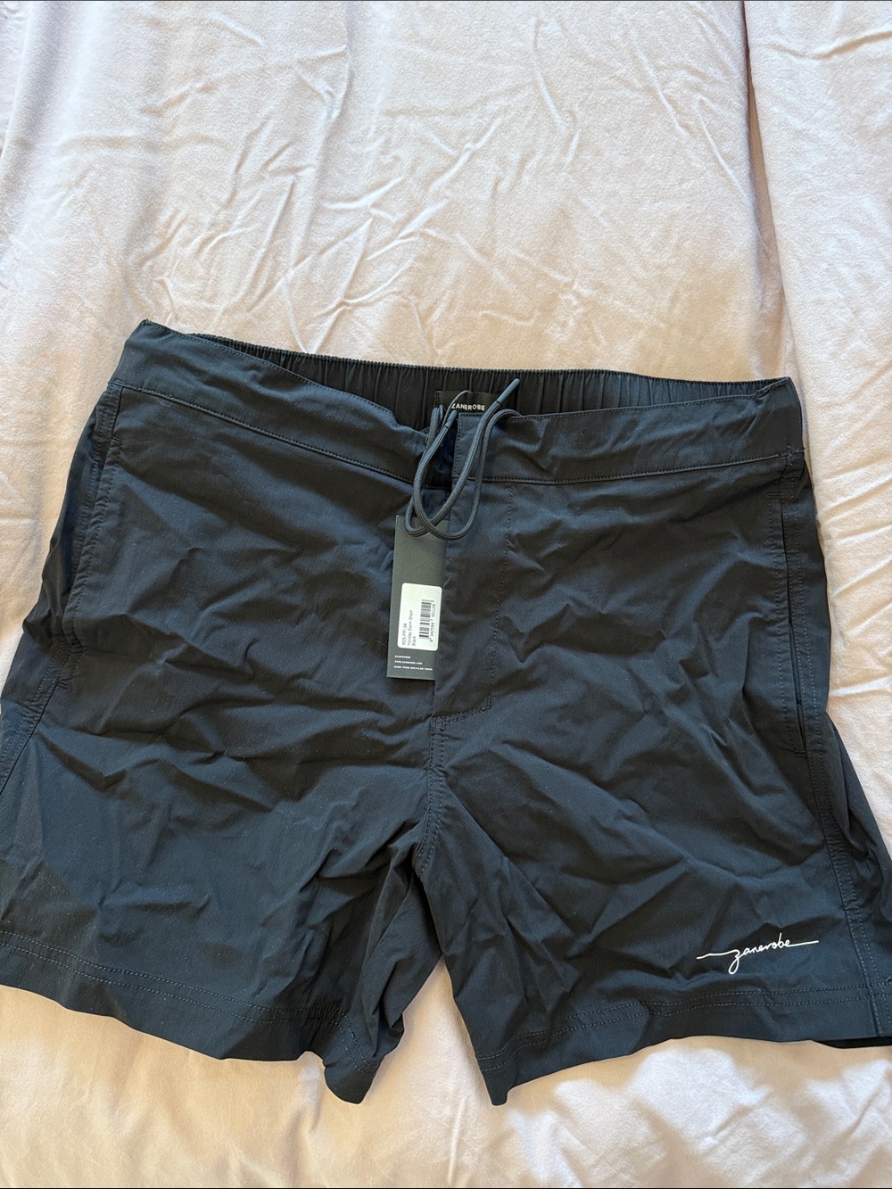 Zanerobe Black Men's Swim Trunks - Minimal Logo